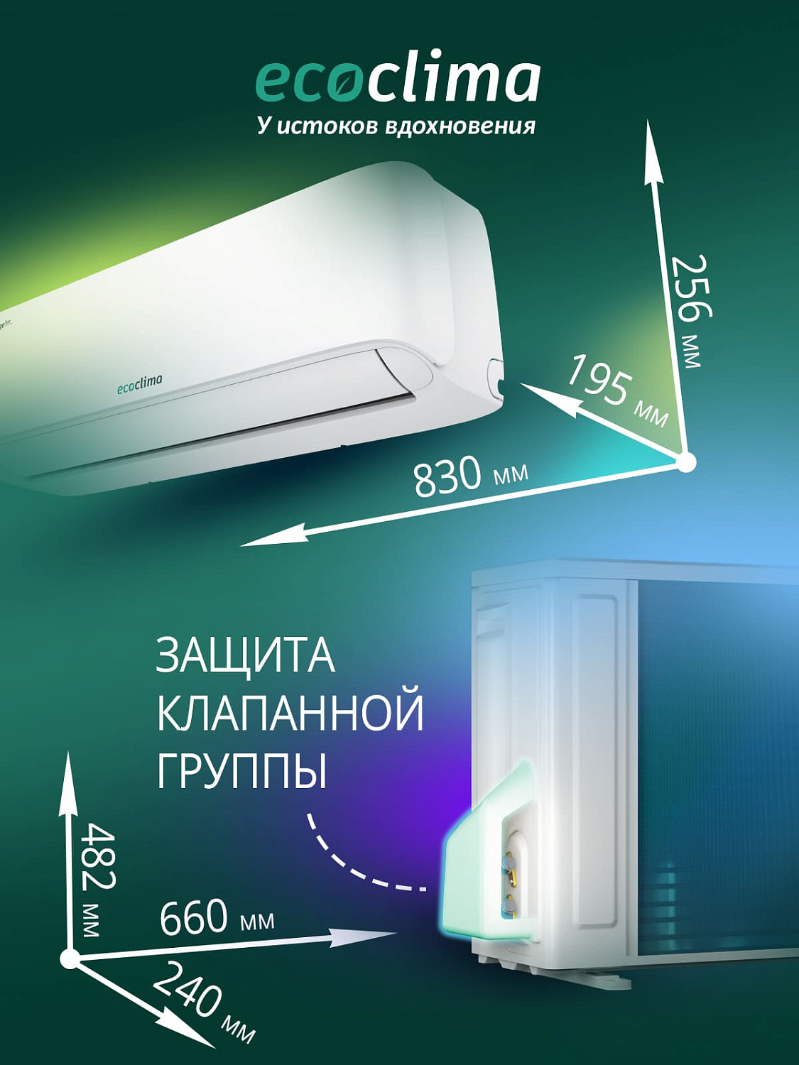 Настенный кондиционер Ecoclima ECW/I-HE07/BB-4R2 / EC/I-HE07/B-4R2